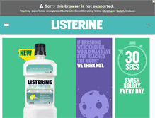 Tablet Screenshot of listerine.com.au